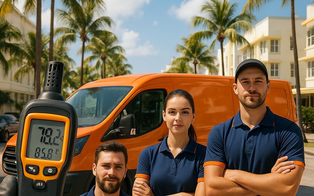 DryMiami crew with a service van in South Florida